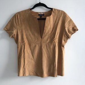 BURBERRY vintage suede top - size 8/M